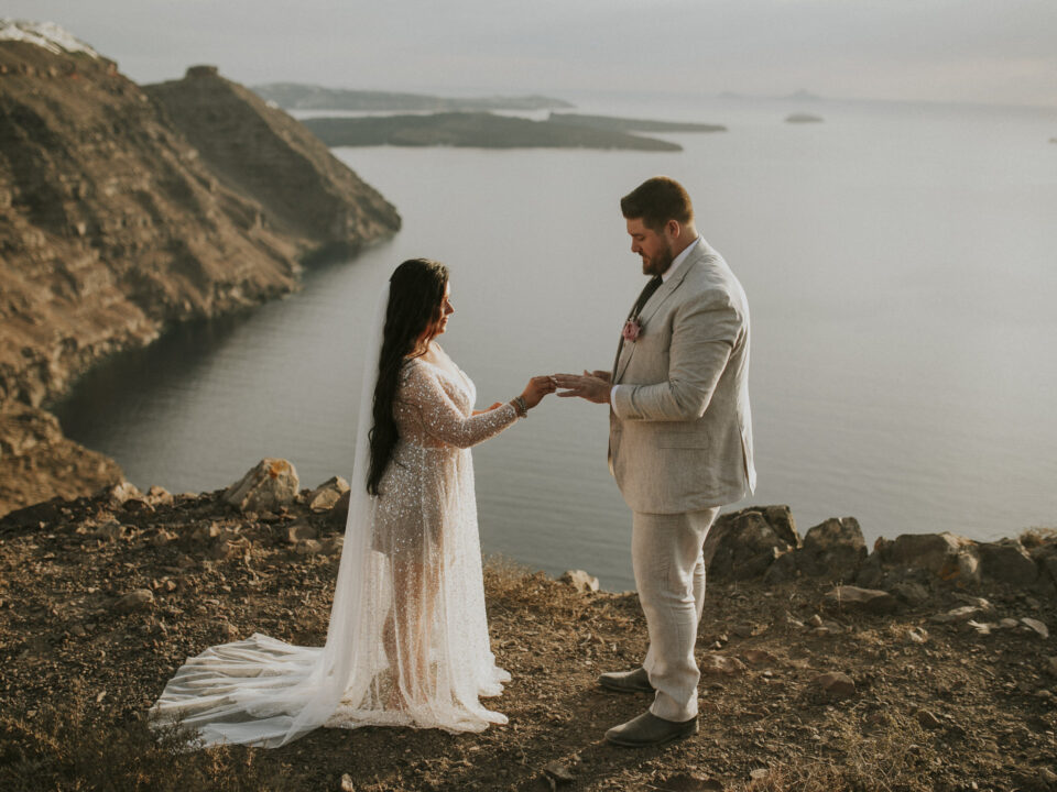 Santorini greece elopement wedding